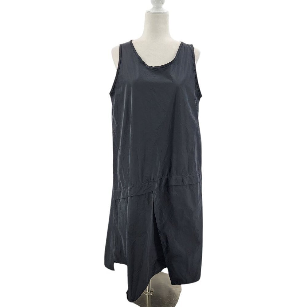 Sun Kim Sleeveless Black Midi Asymmetrical Dress Womens Small